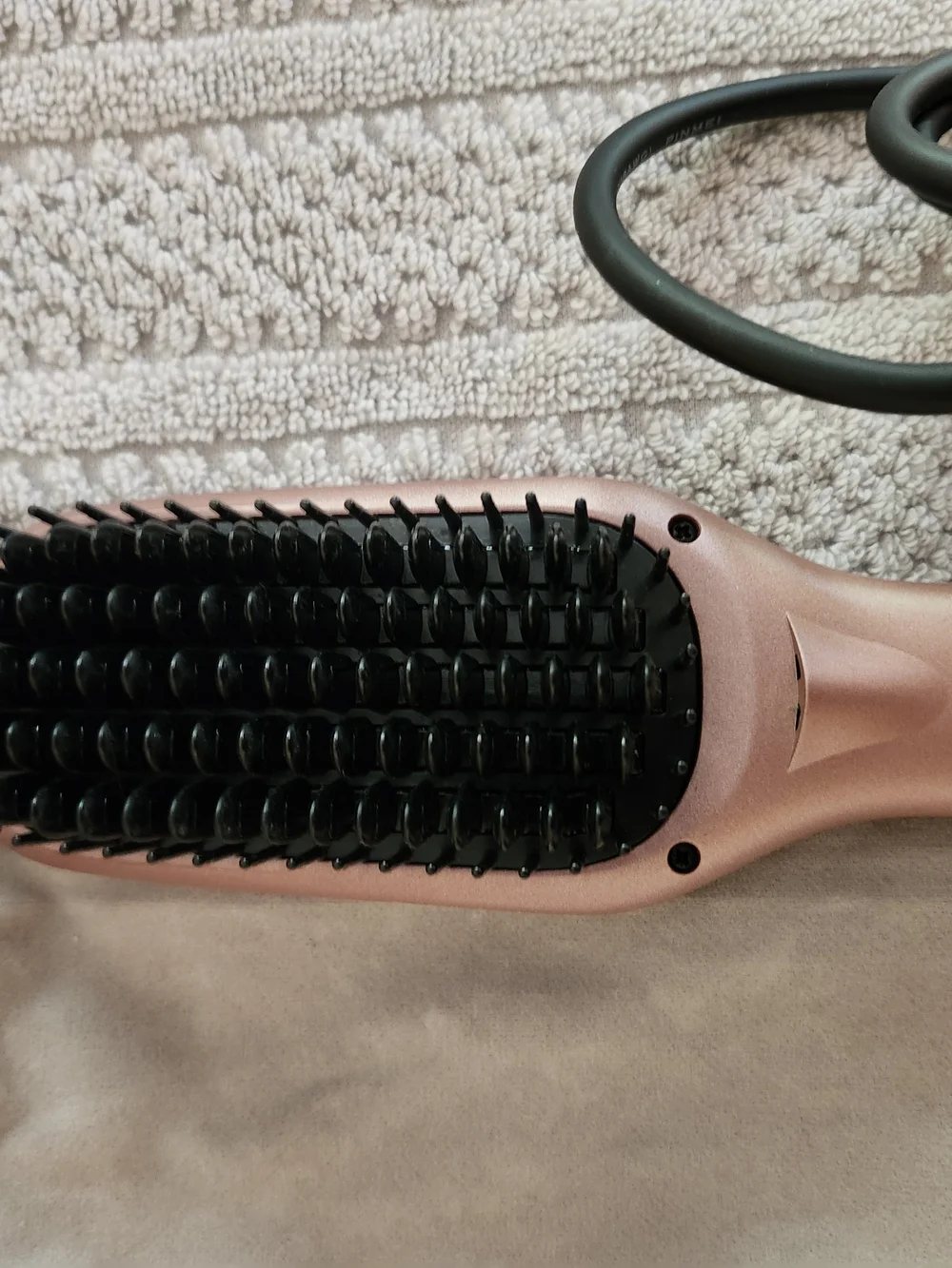 Insmart Rose Gold Hair Straightener Brush - Women's Detangling & Styling Tool 01